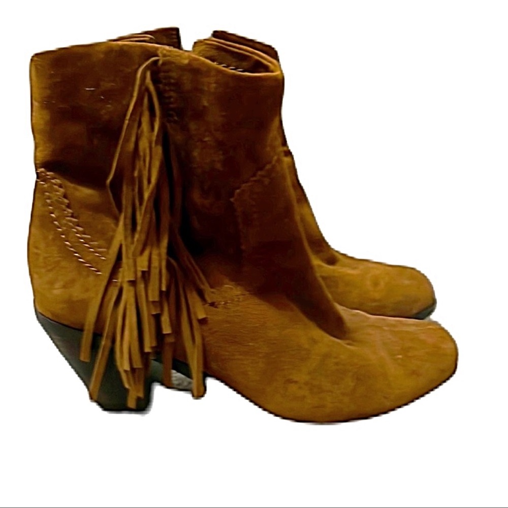 Sam Edelman fringe Louie Suede Leather Boots